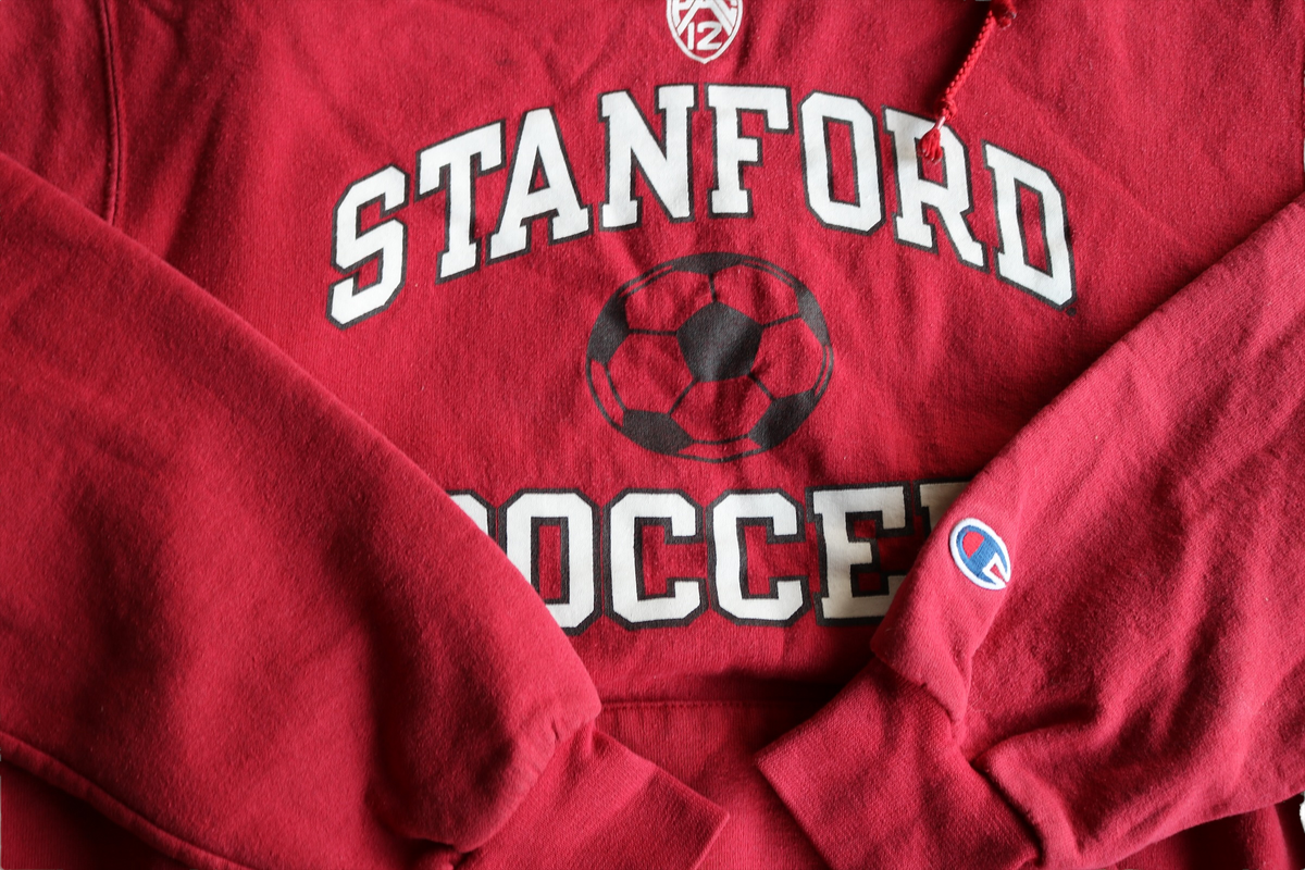 Champion Hoodie Men's S Red Stanford Cardinal University Logo Crest