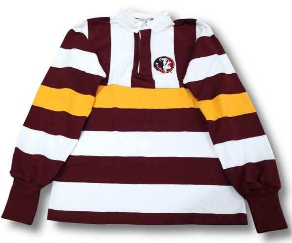 VINTAGE 90s FLORIDA STATE FSU SEMINOLES FOOTBALL RUGBY SHIRT MADE IN USA (MEN'S MEDIUM)
