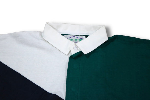 VINTAGE 90s PENN STATE NITTANY LIONS NCAA FOOTBALL RUGBY SHIRT MADE IN USA (MENS LARGE)