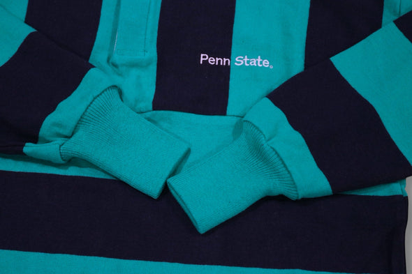 VINTAGE 90s PENN STATE NITTANY LIONS NCAA FOOTBALL RUGBY SHIRT MADE IN USA (MENS XL)