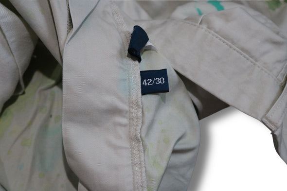 VINTAGE POLO RALPH LAUREN 42X30 PAINT SPLATTER TIE DYE BEIGE CHINOS