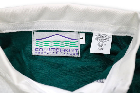 VINTAGE 90s PENN STATE NITTANY LIONS NCAA FOOTBALL RUGBY SHIRT MADE IN USA (MENS LARGE)