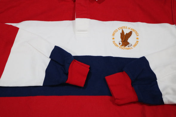 VINTAGE 90s UNITED STATES RUGBY FOOTBALL UNION RUGBY SHIRT MADE IN USA (MENS XL)