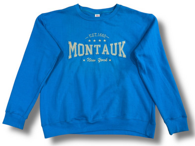 MONTAUK LONG ISLAND TURQUOISE CREW NECK SWEAT SHIRT (MENS XXL)