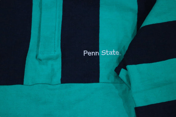 VINTAGE 90s PENN STATE NITTANY LIONS NCAA FOOTBALL RUGBY SHIRT MADE IN USA (MENS XL)