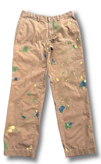 VINTAGE POLO RALPH LAUREN 32X31 PAINT SPLATTER DISTRESSED CHINOS