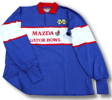 VINTAGE 1991 GATOR BOWL MICHIGAN WOLVERINES RUGBY SHIRT MADE IN USA (MEN'S XL)