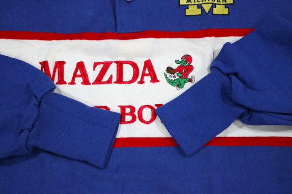 VINTAGE 1991 GATOR BOWL MICHIGAN WOLVERINES RUGBY SHIRT MADE IN USA (MEN'S XL)