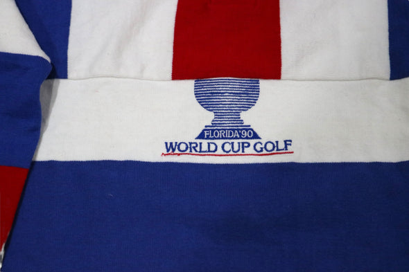 VINTAGE 1990 WORLD CUP OF GOLF FLORIDA RUGBY SHIRT MADE IN USA (MENS XL)