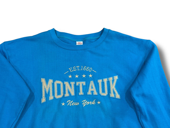 MONTAUK LONG ISLAND TURQUOISE CREW NECK SWEAT SHIRT (MENS XXL)