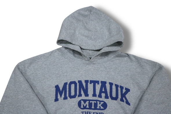 MONTAUK THE END HEATHER GRAY HOODIE SWEAT SHIRT (MENS LARGE)