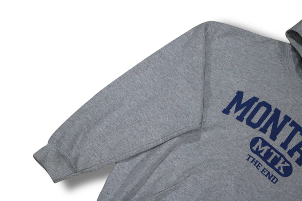 MONTAUK THE END HEATHER GRAY HOODIE SWEAT SHIRT (MENS LARGE)