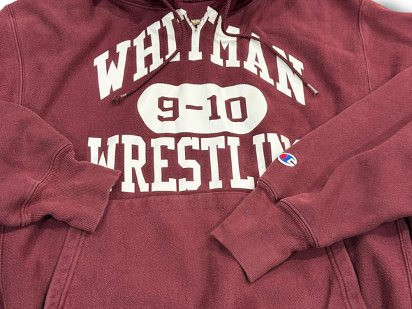 VINTAGE CHAMPION REVERSE WEAVE WALT WHITMAN HIGH SCHOOL WRESTLING HOODIE (MEN'S MEDIUM)
