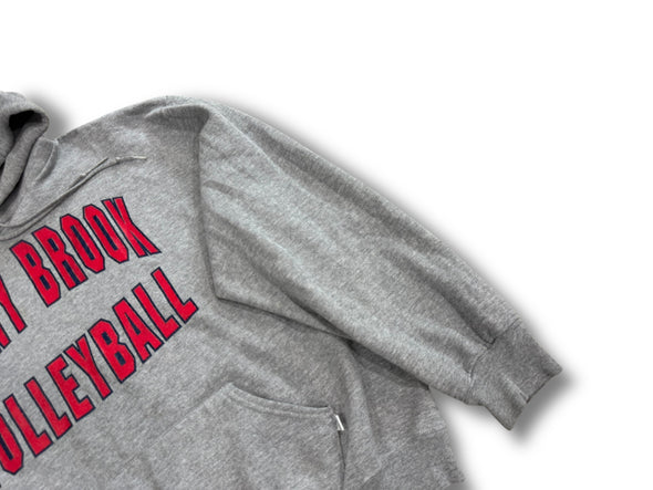 VINTAGE 90s/Y2K STONY BROOK UNIVERSITY VOLLEYBALL GRAY HOODIE (MENS LARGE)