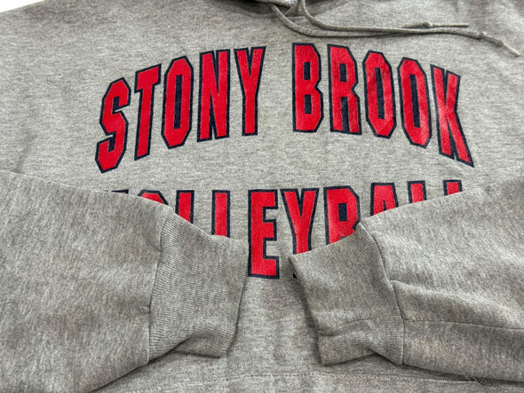 VINTAGE 90s/Y2K STONY BROOK UNIVERSITY VOLLEYBALL GRAY HOODIE (MENS LARGE)