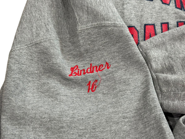VINTAGE 90s/Y2K STONY BROOK UNIVERSITY VOLLEYBALL GRAY HOODIE (MENS LARGE)
