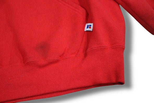 VINTAGE RUSSELL ATHLETIC PATCHOGUE MEDFORD CROSS COUNTRY HOODIE USA MADE (MEN'S LARGE)