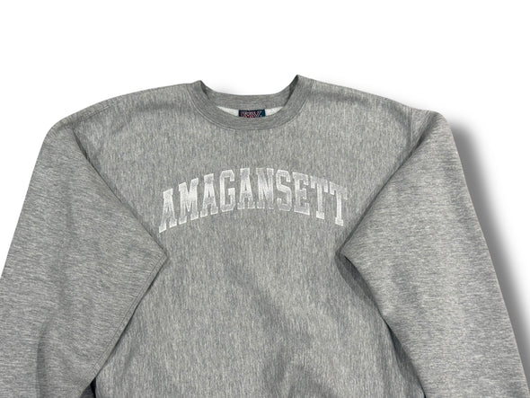 VINTAGE AMAGANSETT HEATHER GRAY HAMPTONS SWEAT SHIRT (MENS LARGE)