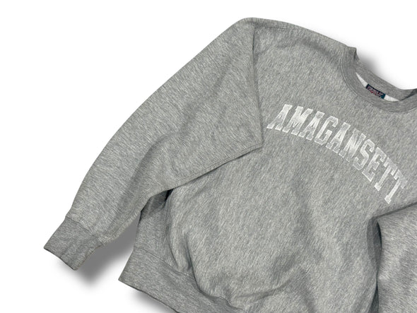 VINTAGE AMAGANSETT HEATHER GRAY HAMPTONS SWEAT SHIRT (MENS LARGE)