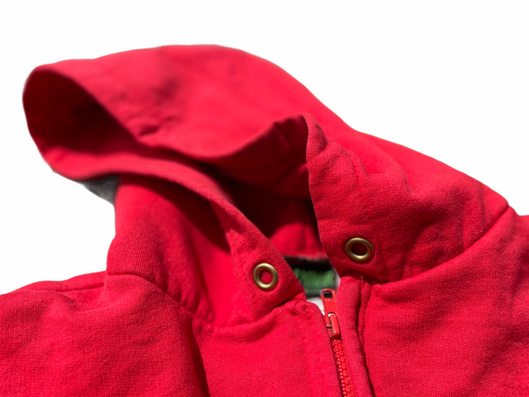 PRE-OWNED CAMBER SPORTSWEAR CHILL BUSTER XXL RED THERMAL LINED HOODED SWEATSHIRT ZIP HOODIE MADE IN USA