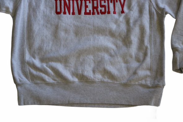 CHAMPION ST. JOHNS UNIVERSITY REVERSE WEAVE LARGE GRAY CREW NECK SWEAT SHIRT