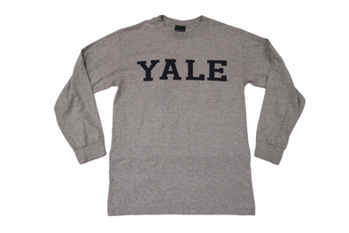 VINTAGE YALE UNIVERSITY LONG SLEEVE T-SHIRT. MADE IN THE USA (SMALL)