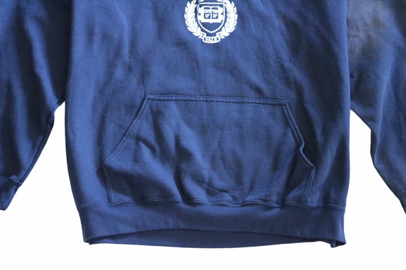 CAMPUS CUSTOMS YALE UNIVERSITY MENS XL IVY LEAGUE NAVY BLUE HOODIE SWEAT SHIRT